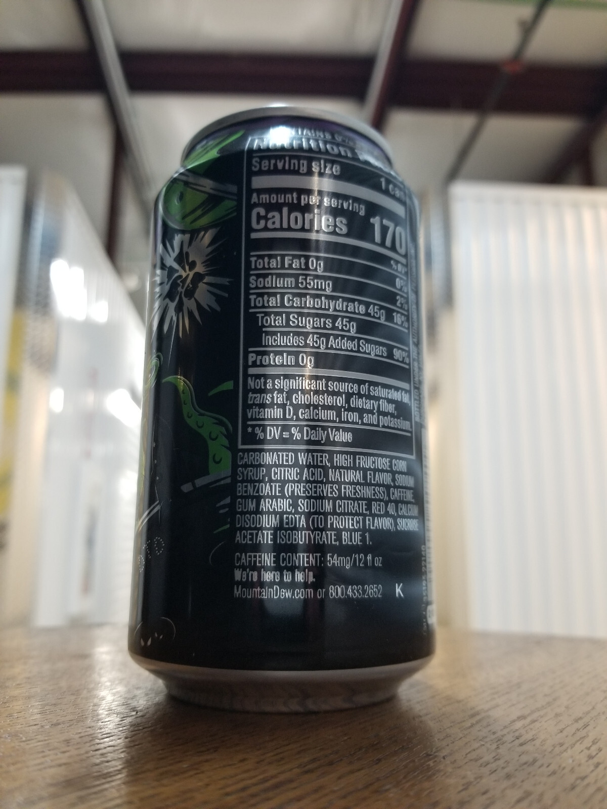 MOUNTAIN DEW Pitch Black Can UNOPENED Dark Citrus Punch WWE Bray Wyatt 2023 Soda