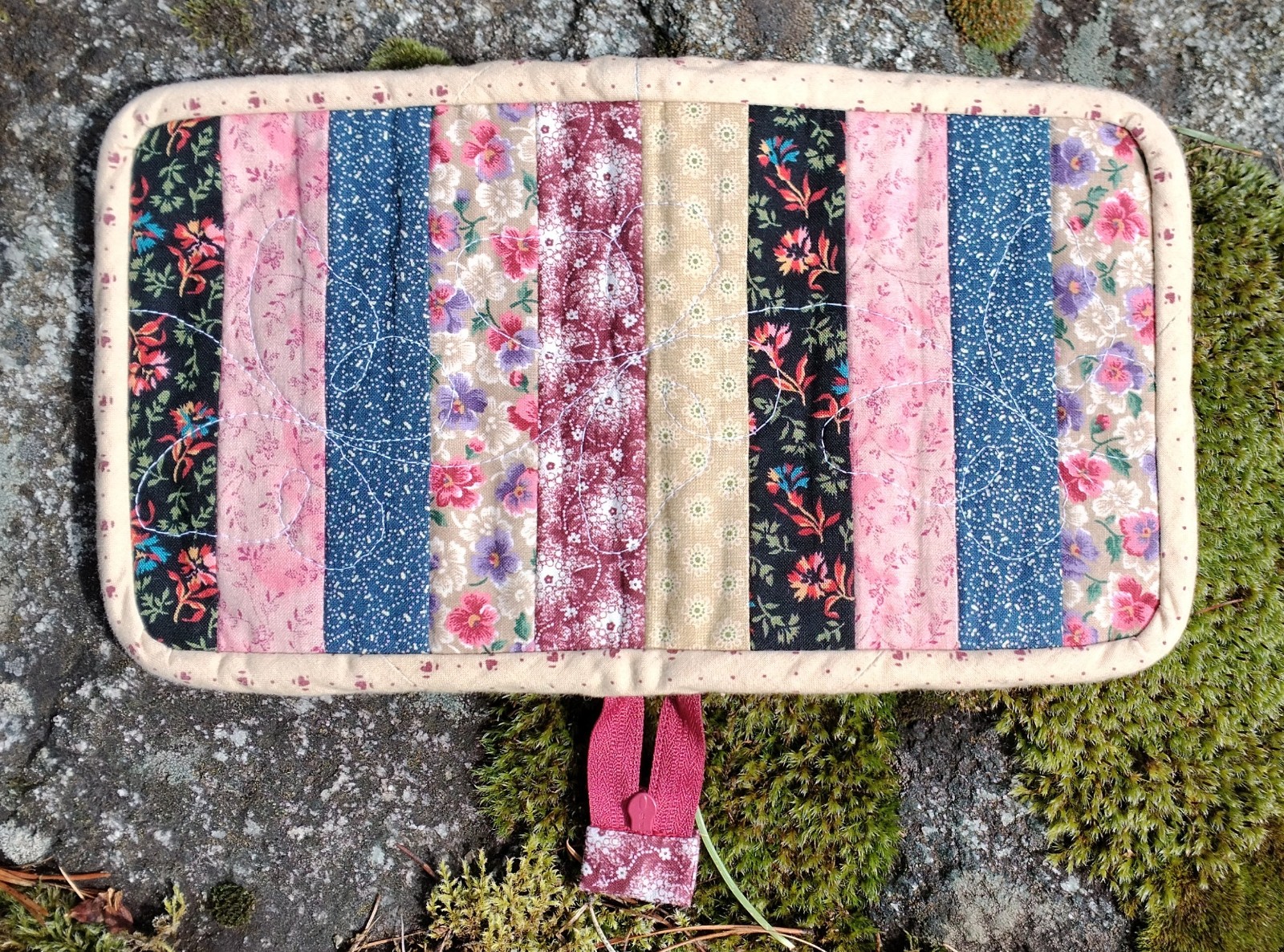 Handmade Quilted Interchangeable Crochet Hook Zippered Storage Case