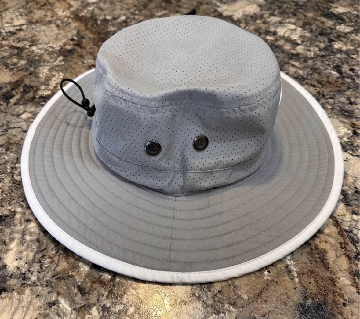 EvoShield Gray Wide Brim Hat with Chin Strap