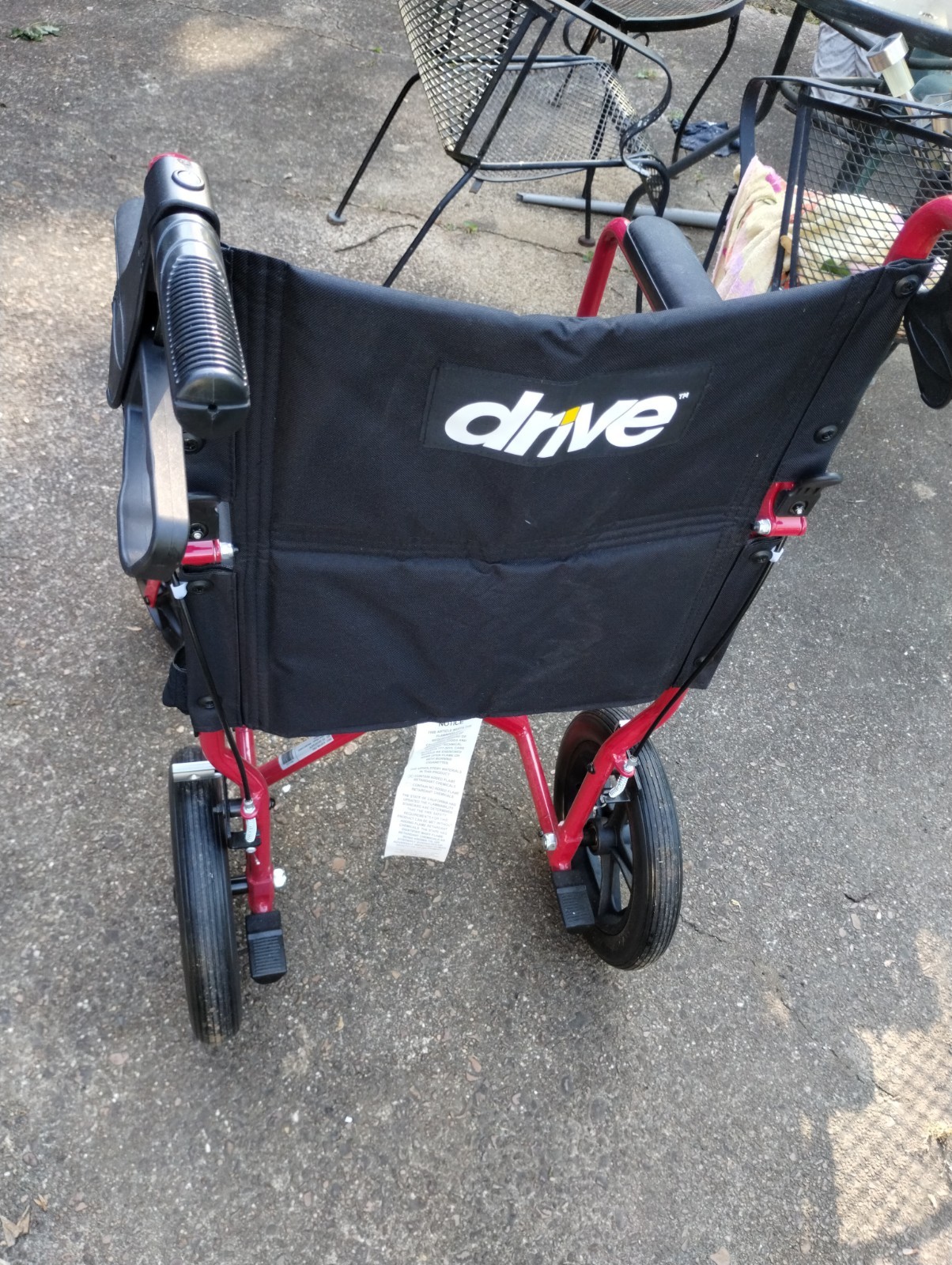 This Item Is A Drive Medical Lightweight Transport Wheelchair With Hand brakes