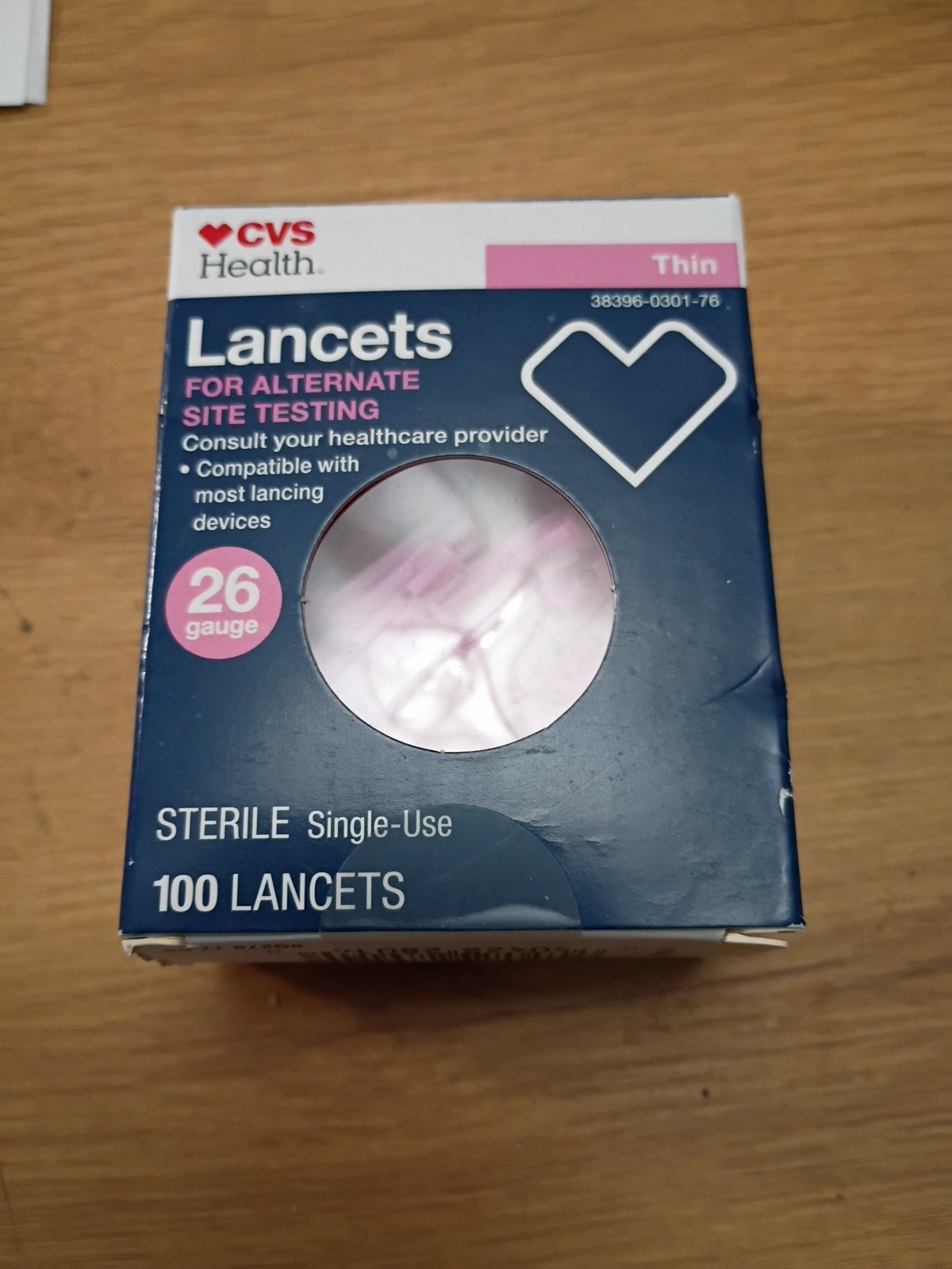 Sterile Lancets 26 Gauge Thin Single Use 100 Count Read Description