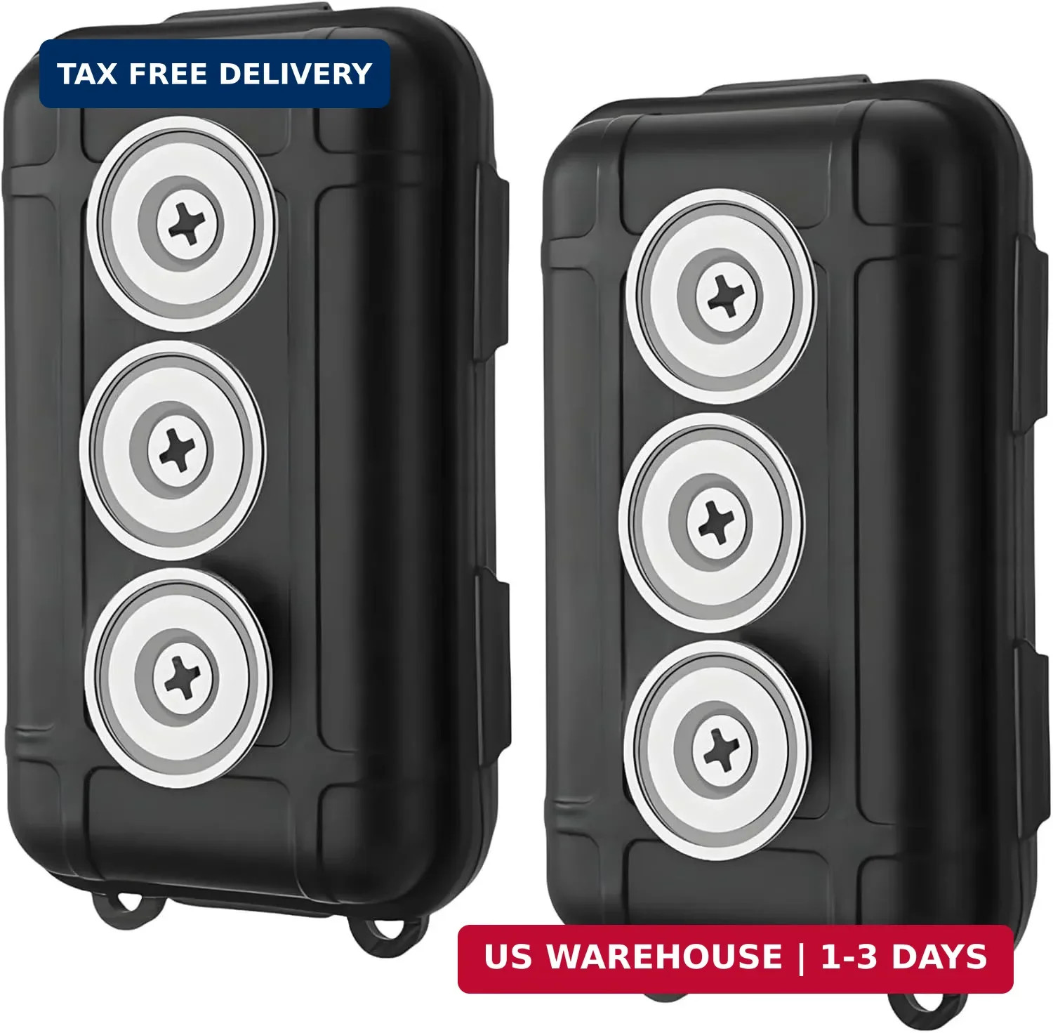2 Pcs Magnetic Key Holders Under Car, Hide Key Magnetic Box for Storage Key Indo