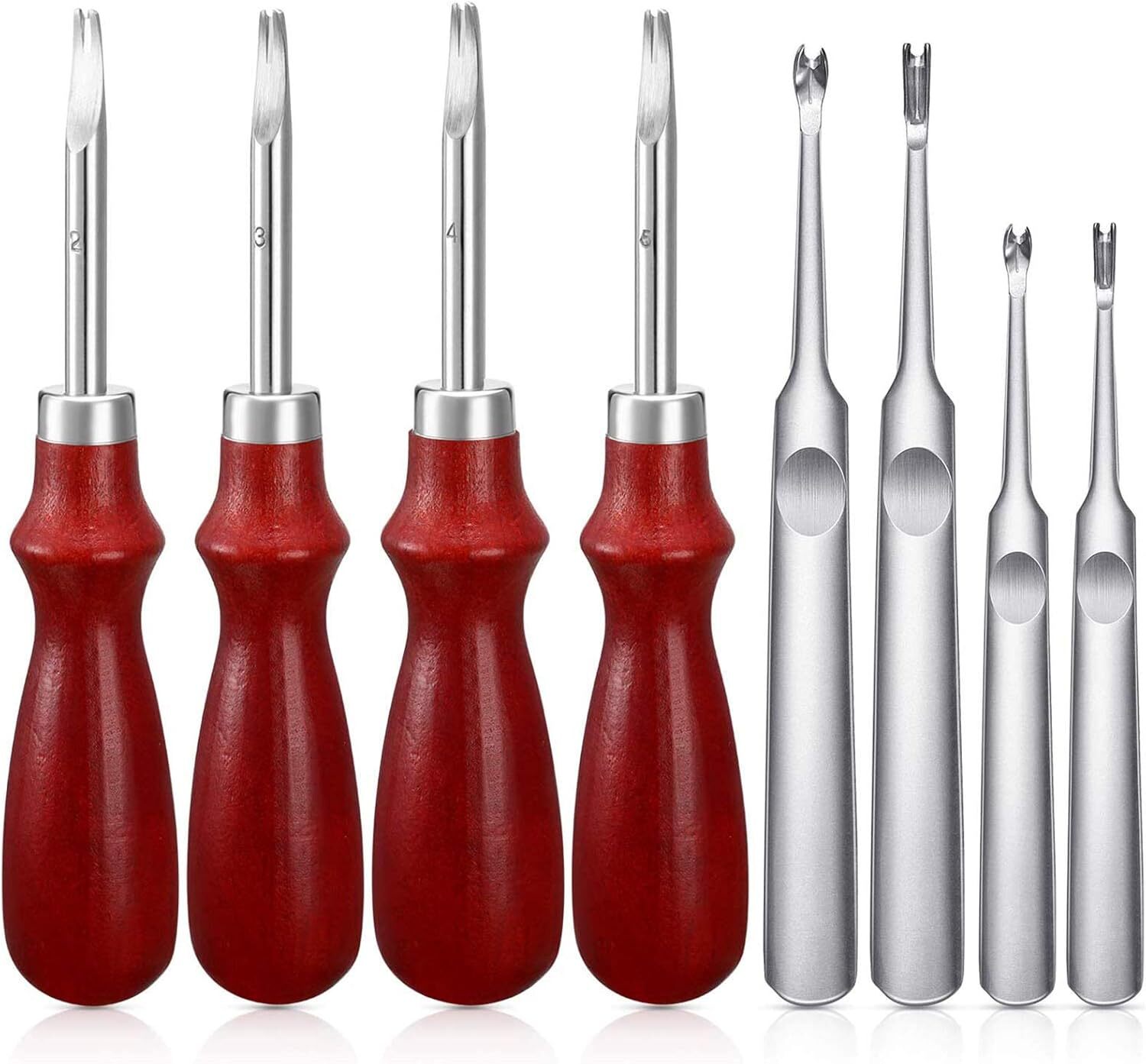 8pcs Leather Edge Skiving DIY Craft Tool Edge Leather Beveler Cutting Tools Set