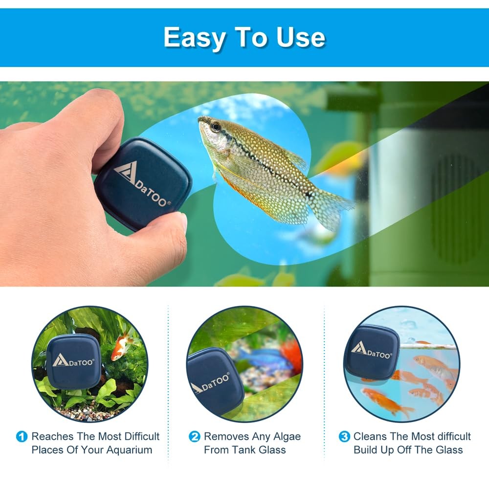 DaToo Aquarium Mini Magnetic Scrubber Scraper Small Fish Tank Cleaner Nano