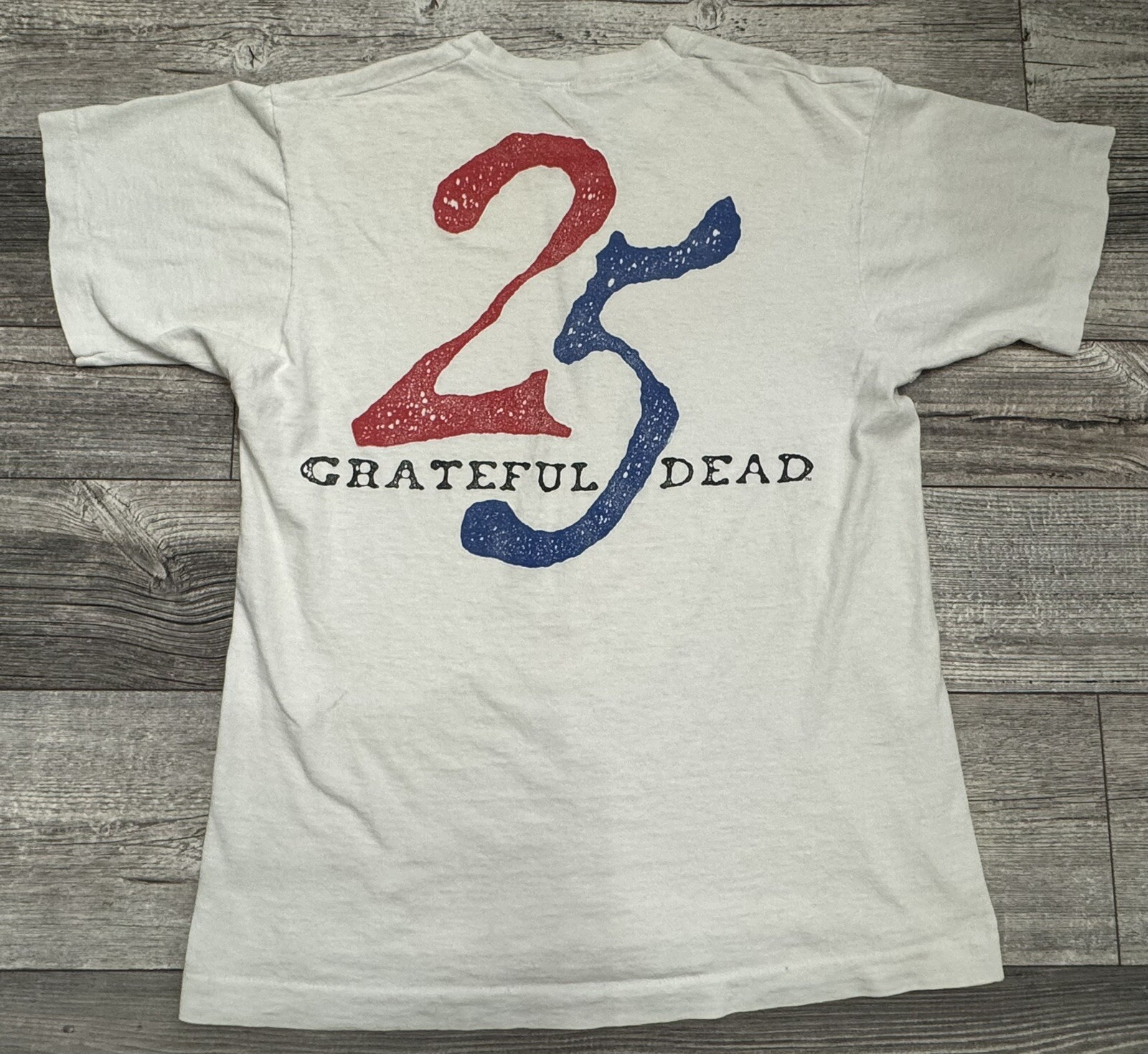Vintage Grateful Dead Shirt 1990 Rare Adult Size Large 25th Anniversary White