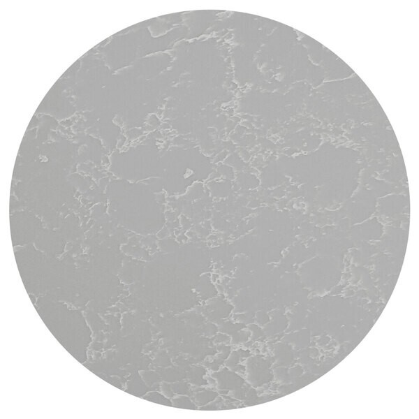 30'' Round All-Weather Quartz Restaurant Table Top in Nebula Gray Marble Finish