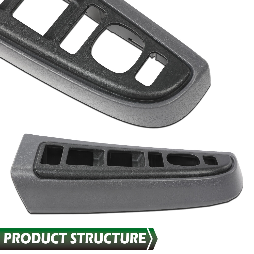 Front Window Switch Bezel Set Gray Fit For 03-07 Chevy Silverado GMC Sierra