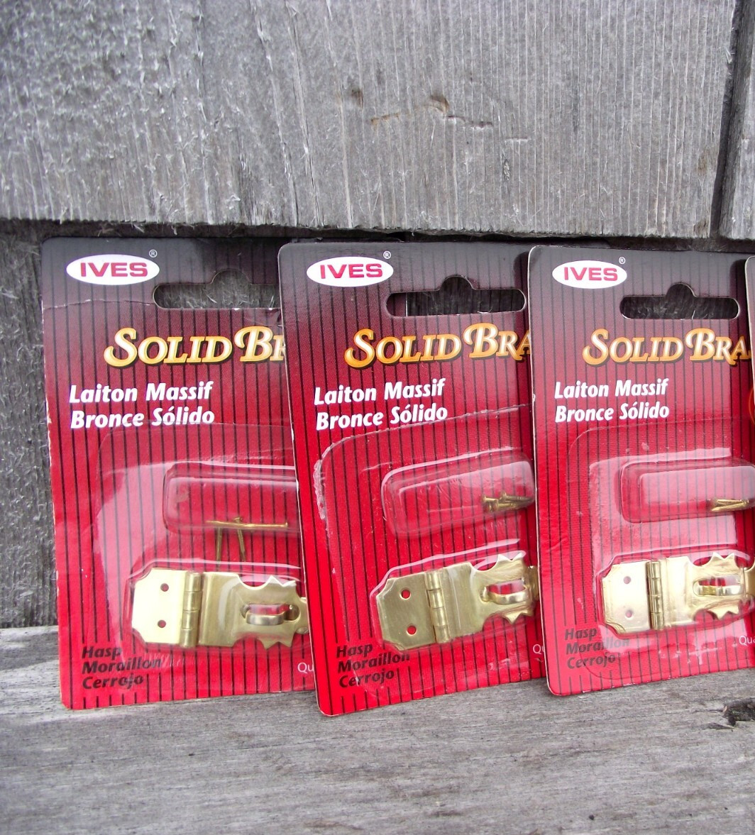 Set of 3 -Ives Brass Decorative Hasp for Small Chests Jewelry Box 1-7/8" C9110b3