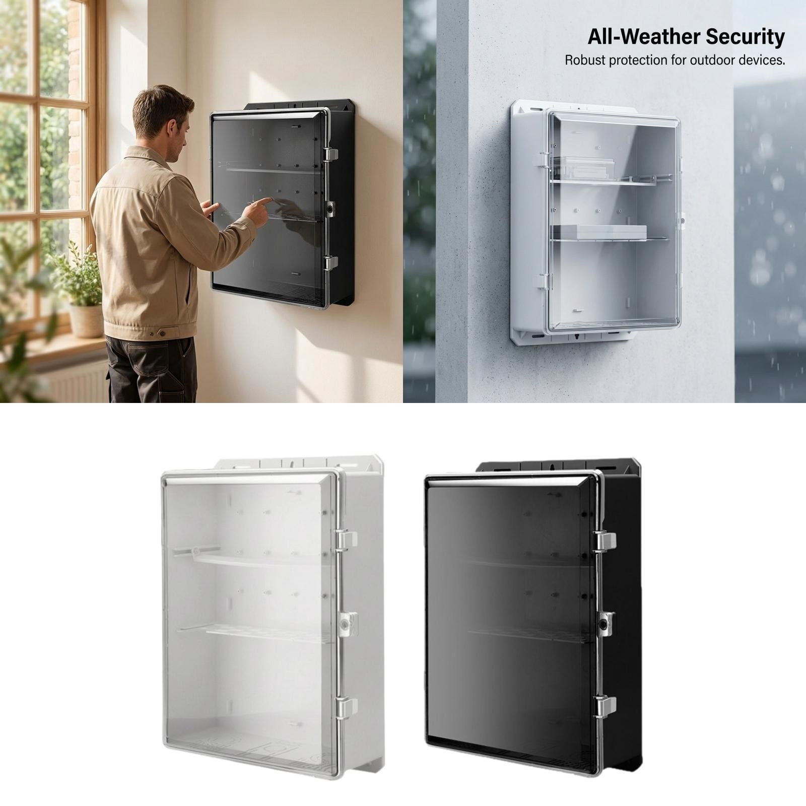 Power Distribution Box Wall Waterproof Clear Cover Electrical Junction Box