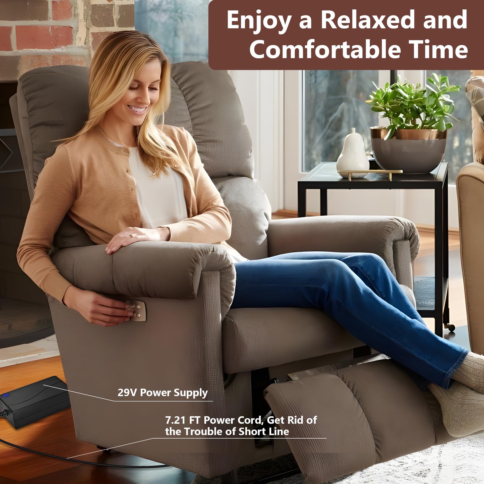 Power Recliner Power Supply 29V 2A 2 Pin Recliner Power Cord for Electric Rec...