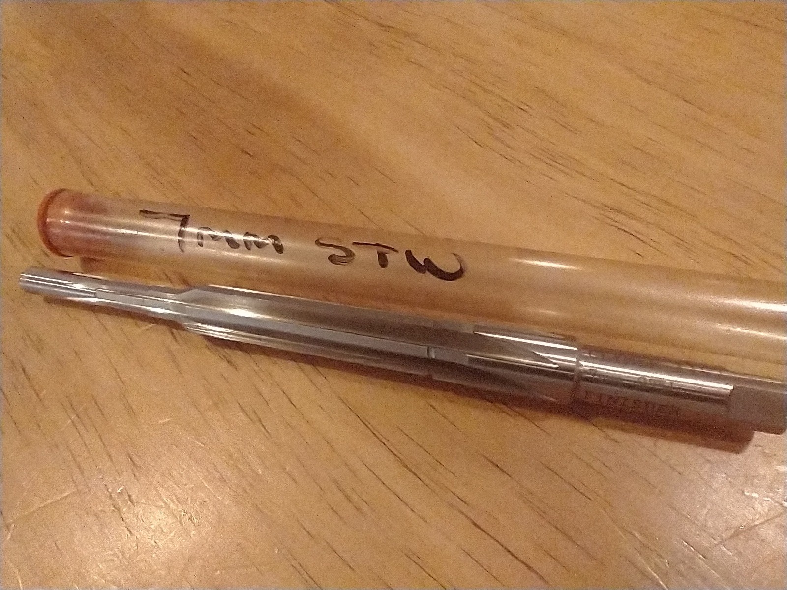 Clymer 7mm STW Magnum finish reamer, solid pilot. Very Good Cond. Sharp.
