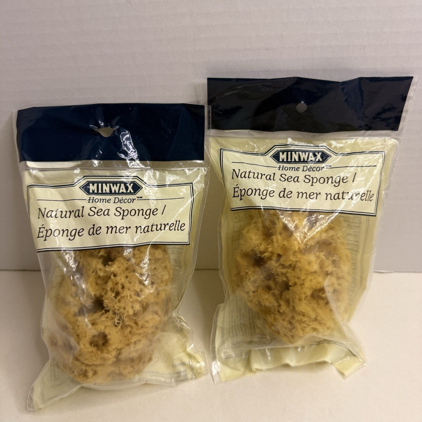 Minwax Natural Sea Sponge Lot of 2 Home Decor Painting Faux Finish New