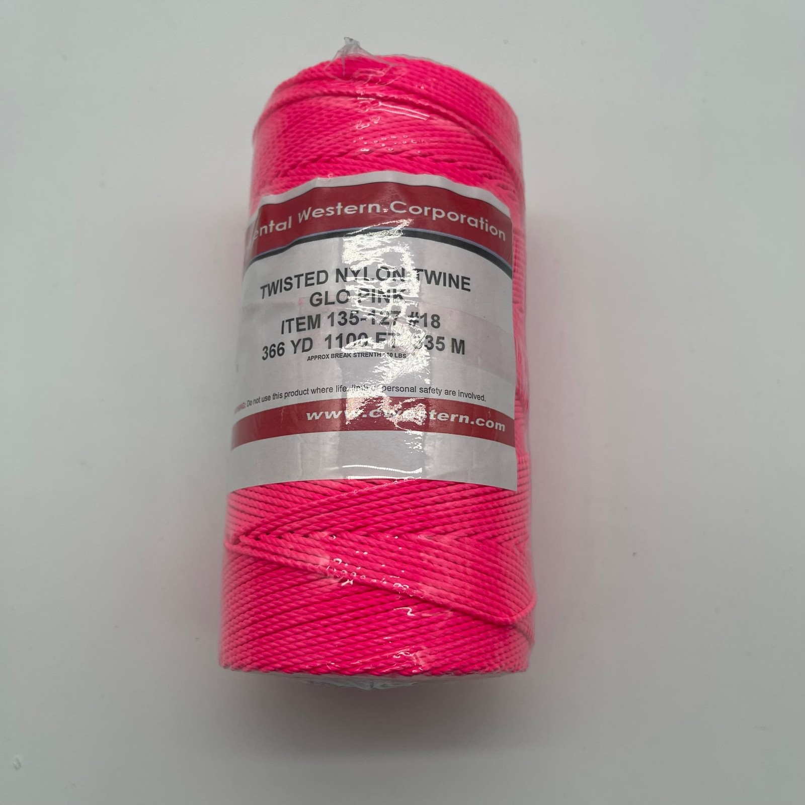 New CWC Braided Mason Twine #18 1100 ft, Glow Pink 134-137