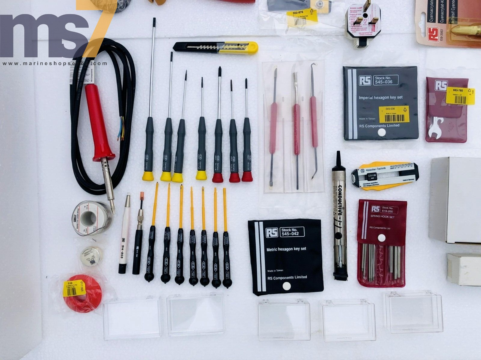 RS COMPONENTS ELECTRO-MECHANICAL TOOL KIT WITH ACCESSORIES AS SHOWN #NEW