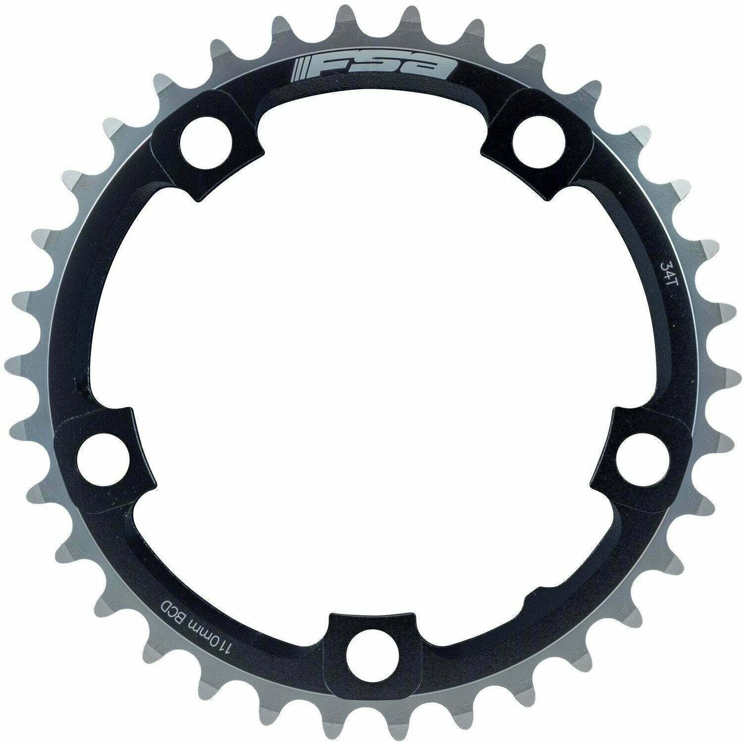 FSA Pro Road crankset chainring 34T 110 BCD aluminum 10 11 speed black 371-0234E
