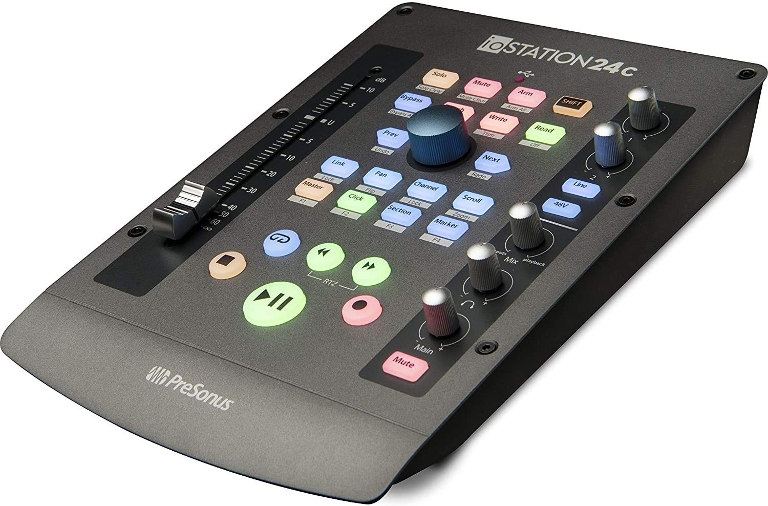 PreSonus ioStation 24c 2x2 USB-C Audio Interface and Production Controller with