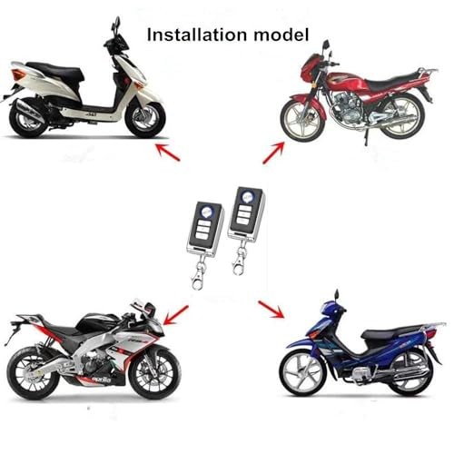 DC12V Motorcycle Anti-Theft Alarm Security System Remote Control Engine Start