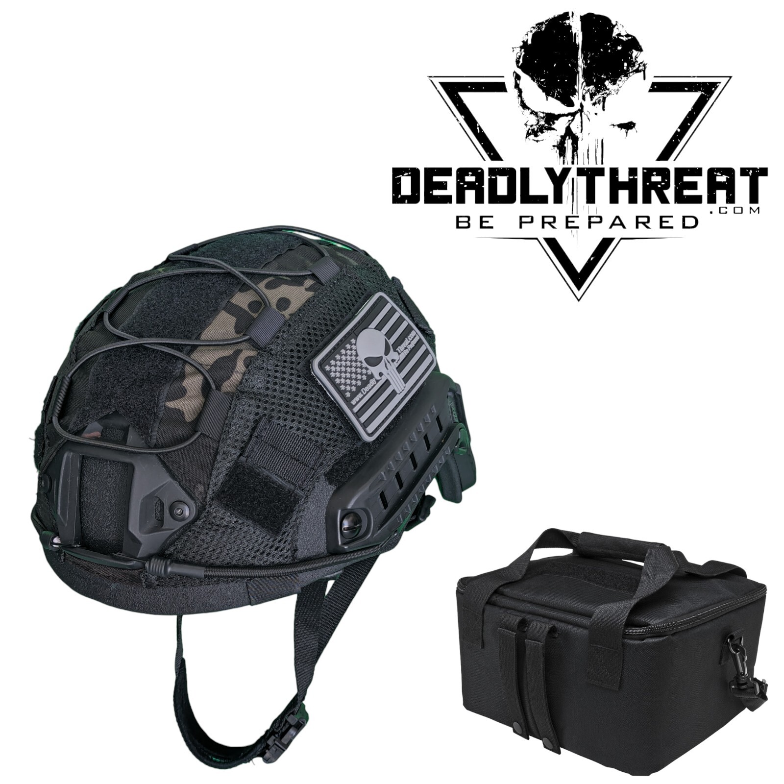 Superlite Ballistic Tactical Combat Helmet NIJ IIIA Medium Large W/ Camo Cover