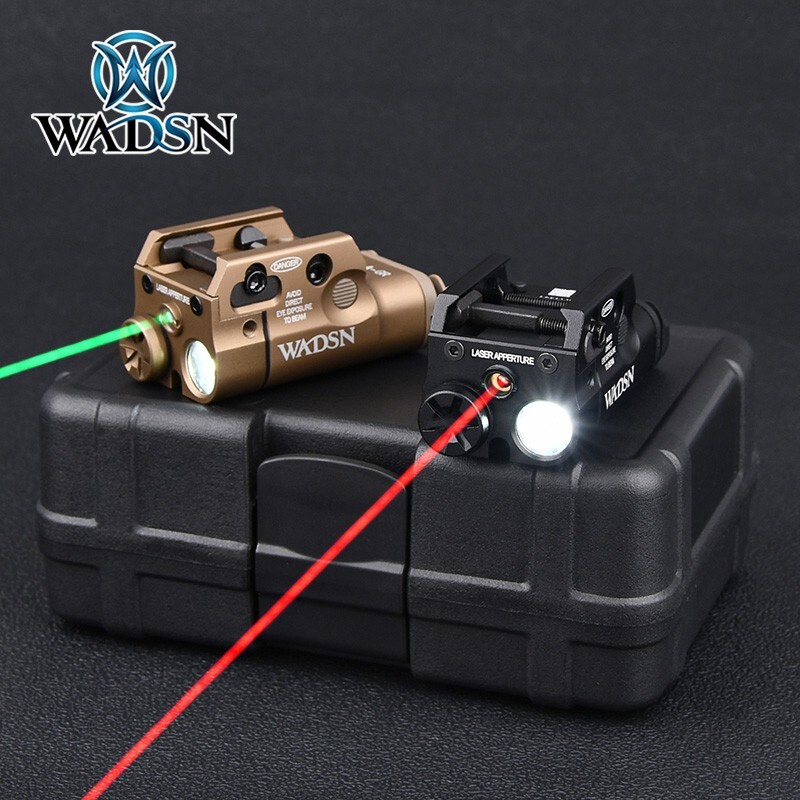 XC2 Metal LED Compact Tactical Flashlight For Glock Pistol Light Red Green Laser