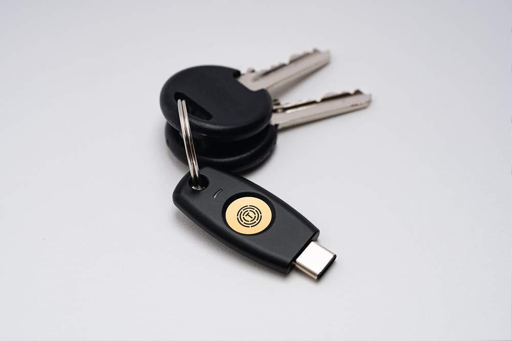 FIDO2 U2F Security Key Passkey Two-Factor Authentication (2FA) USB Key Pin+To...