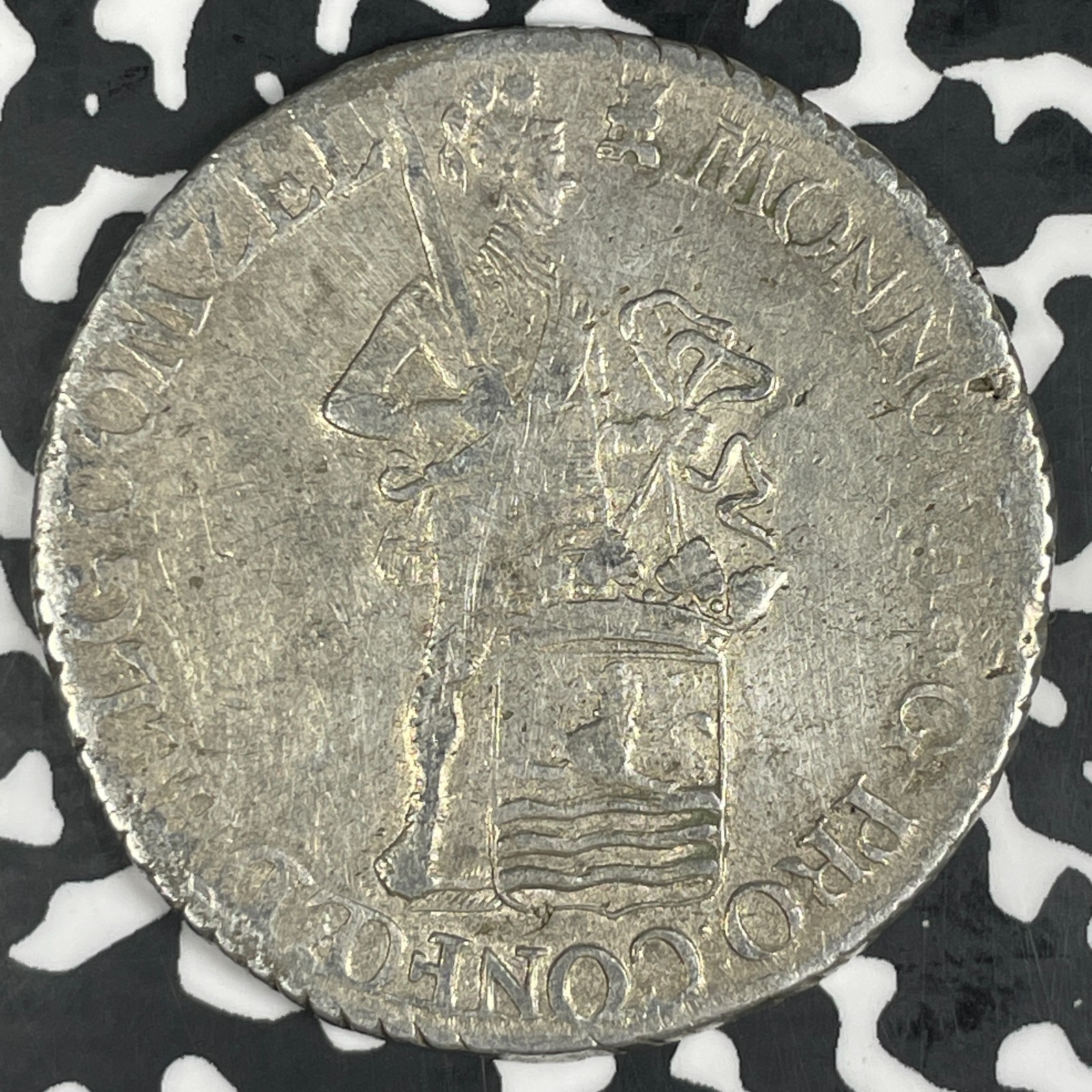 1786 Netherlands Zeeland 1 Ducat Lot#JM0736 Large Silver! KM#52.4
