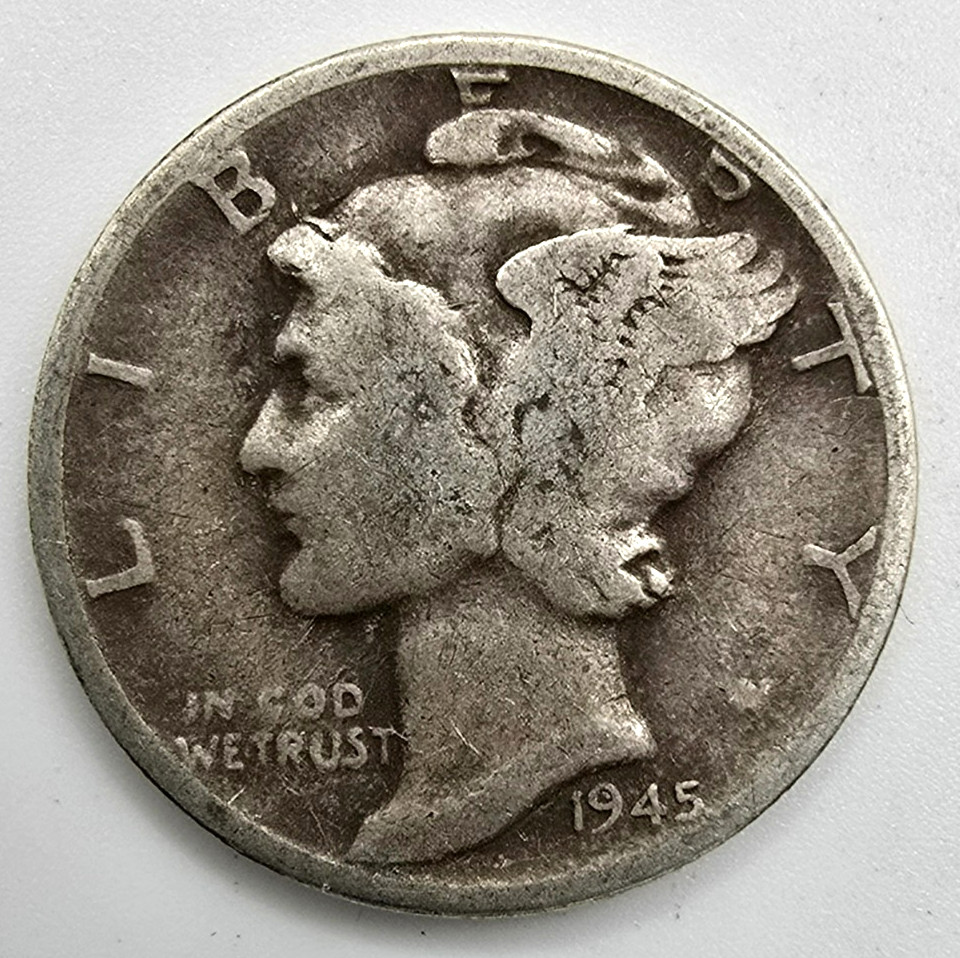 1945 D Mercury Dime F/VF You Grade It! 90% Silver Type Coin Free ship!