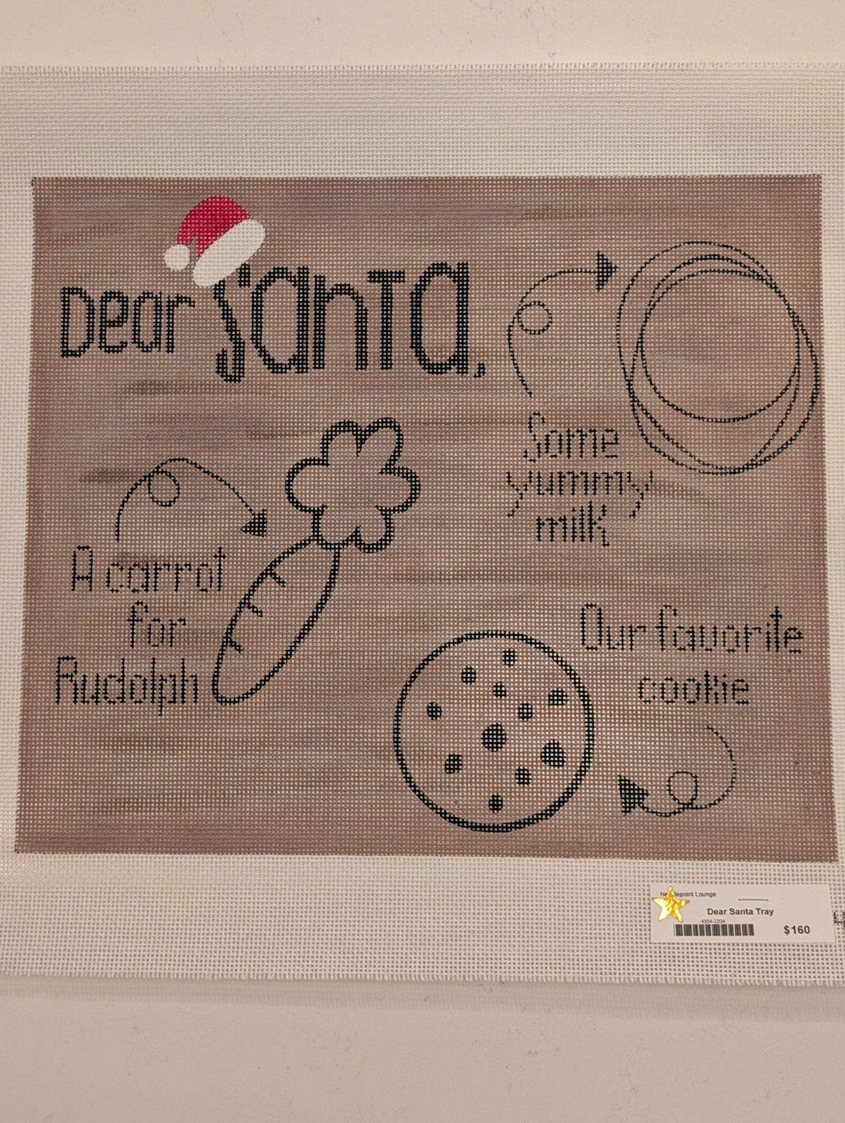 Dear Santa Tray (4354) by Alice Peterson needlepoint canvas