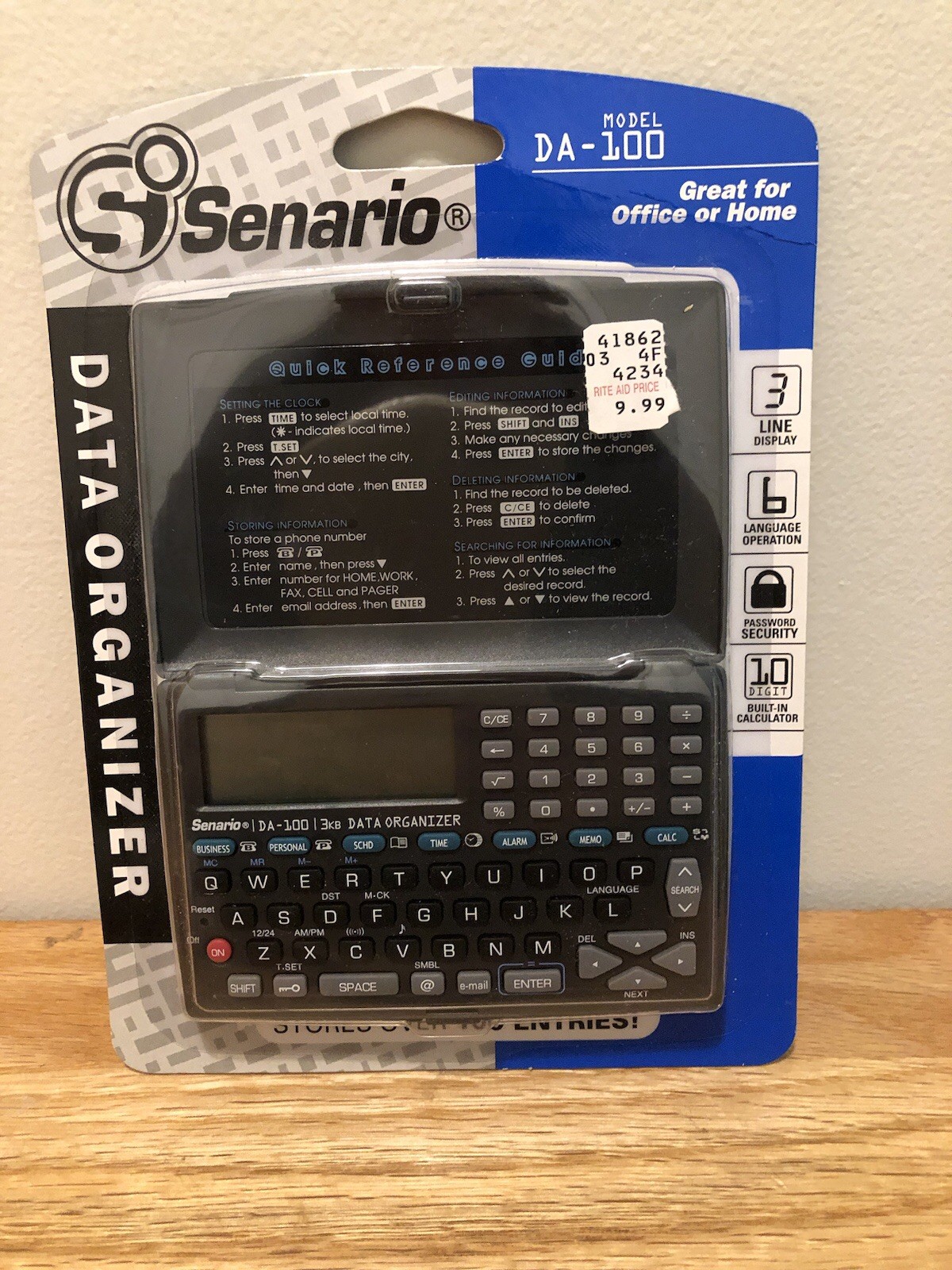 [NEW] Senario Data Organizer DA-100 3KB Phone Book Scheduler Alarm