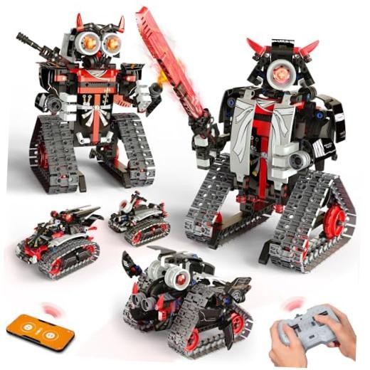 5-in-1 STEM RC Robot Building Kit - 443PCS, Gift for Boys Ages 8-13 | STEM