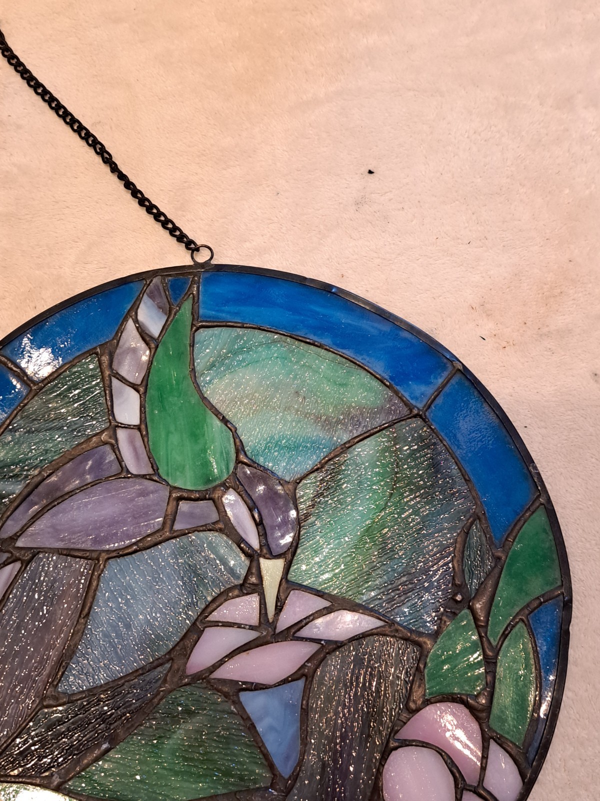 Vintage Suncatcher Hummingbird 10"
