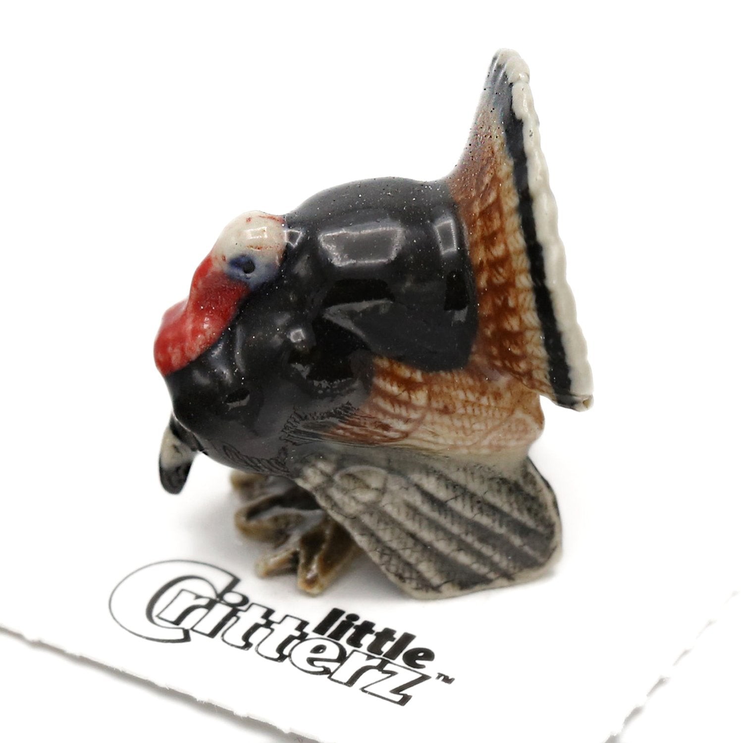 Little Critterz Black Turkey "Gobbler" Home Decor - Miniature Porcelain Figurine