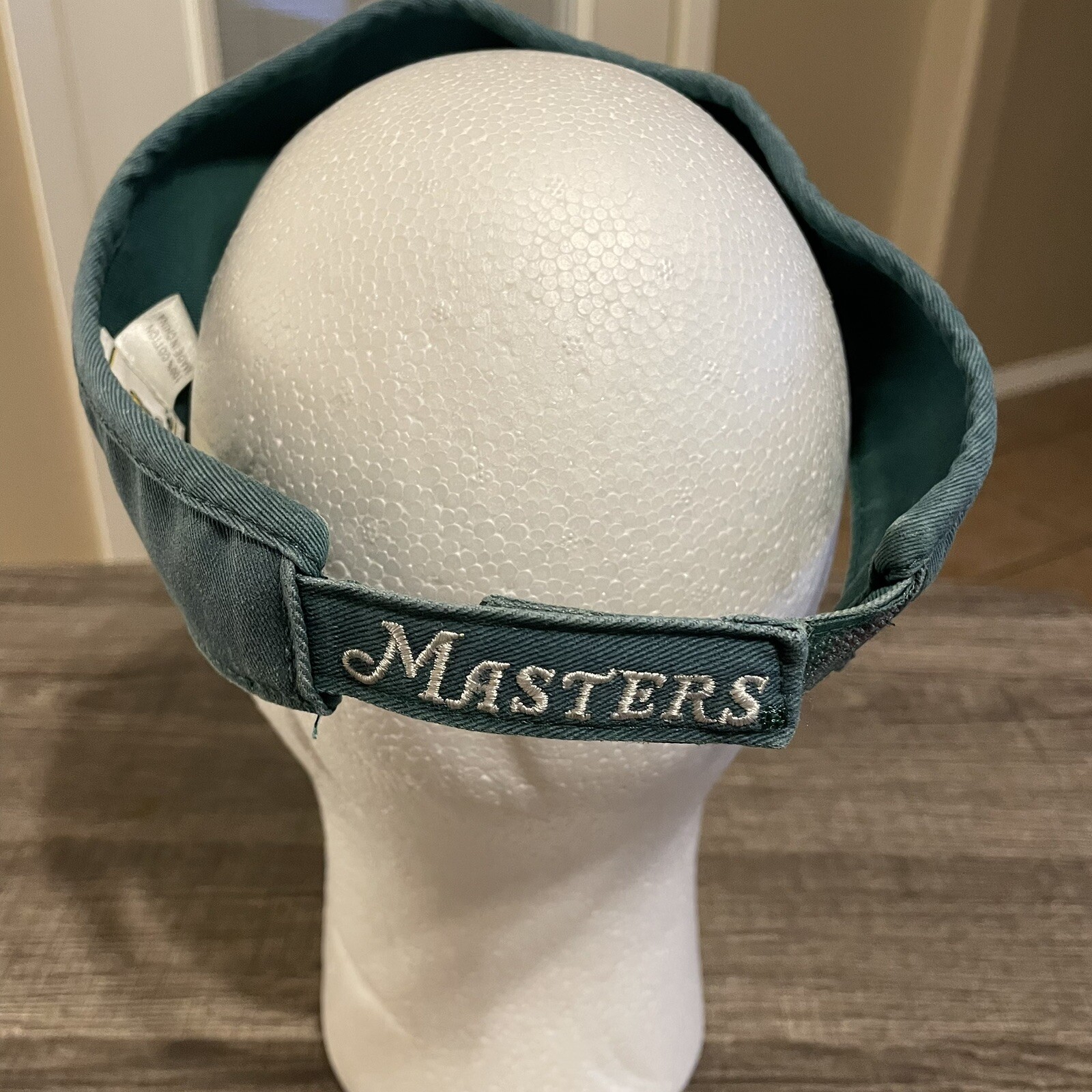 Masters Golf American Needle Adjustable Strap Green Visor Hat Augusta