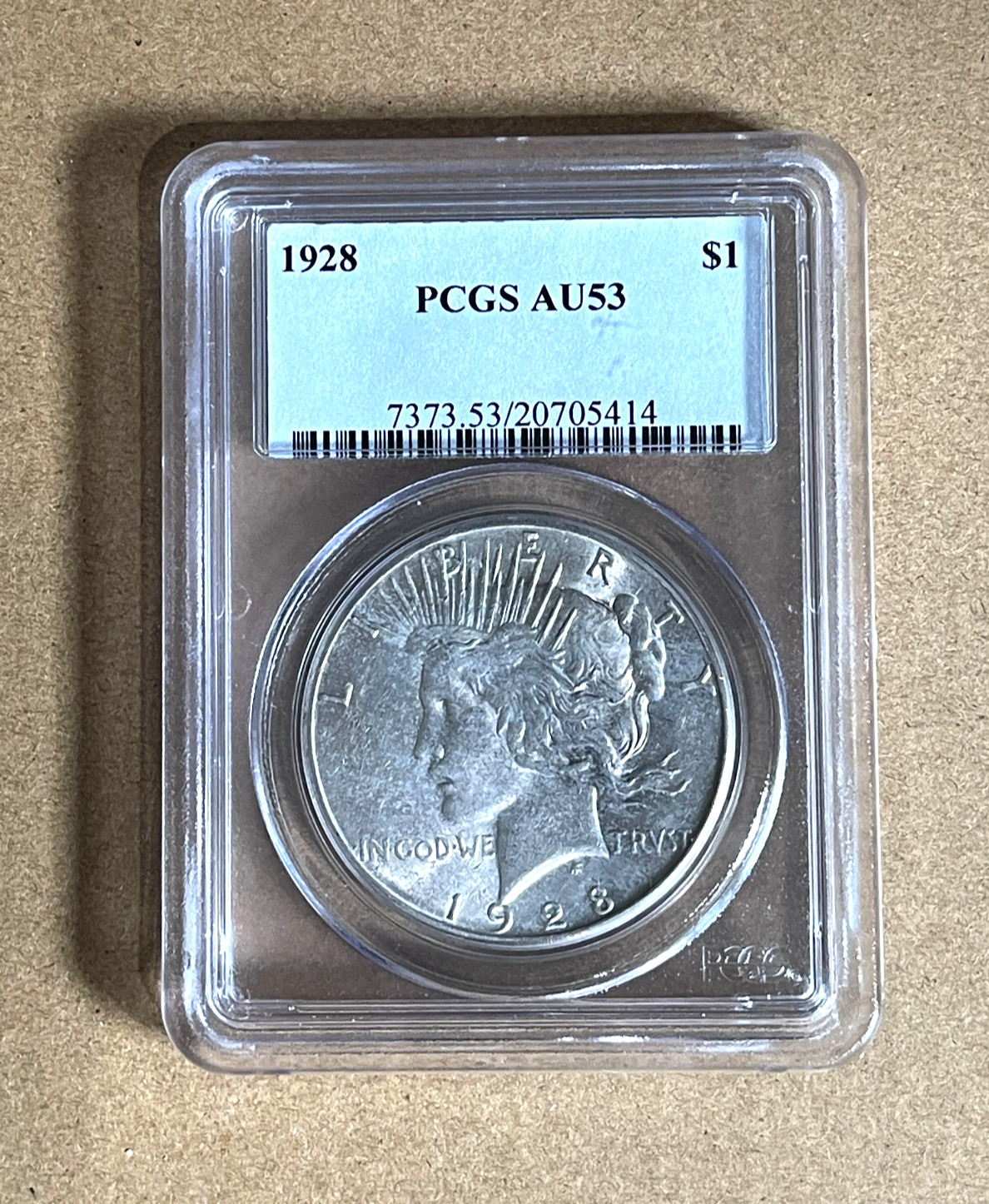 1928 Peace Silver Dollar PCGS AU53 Key Date