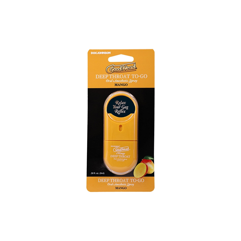 Doc Johnson GoodHead - 0.3 oz Deep Throat Spray To-Go - Mango