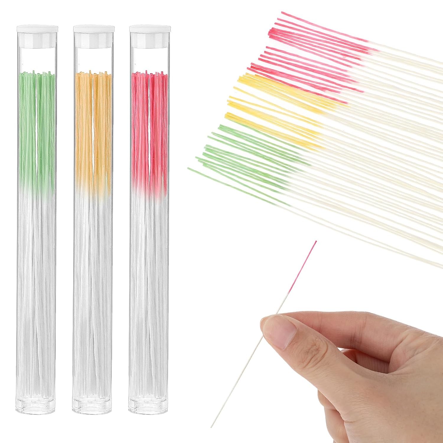 180 Pcs Ear Hole Cleaner Piercing Floss Disposable Earring 3 Colors