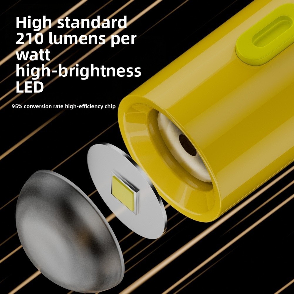 Plug-in Flashlight Type-C LED Light Pocket LED Torch Battery-free Operation
