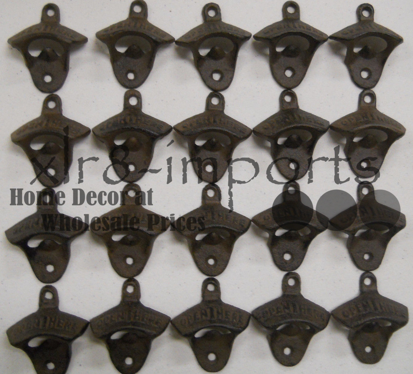 15 Rustic Cast Iron OPEN HERE Wall Mounted Beer Bottle Opener Soda FREE SHIPPING