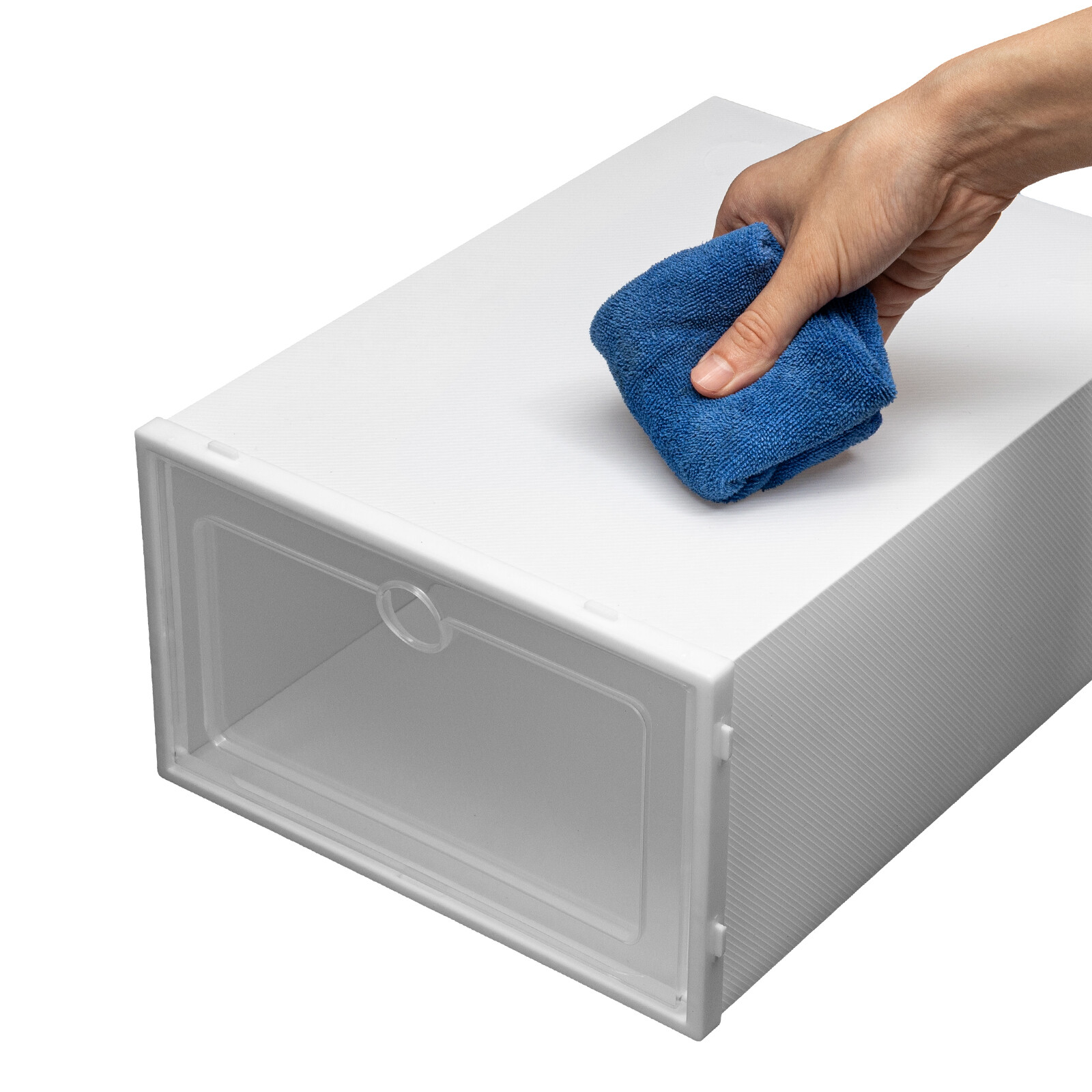 20Pcs Home Stackable Clear Plastic Transparent Shoe Box Storage Organizer