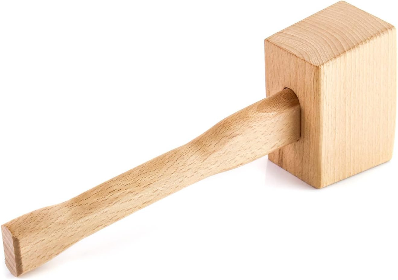Wooden Mallet, 9.5" Manual Ice Hammer Mallet Beech Solid Carpenter Wood Hammer W