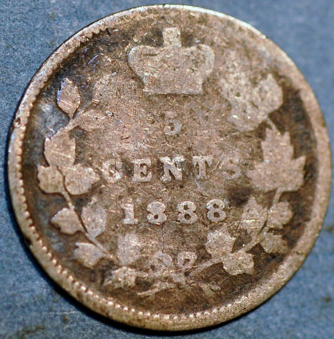 5 cent 1888 Victoria silver Canada KM# 2