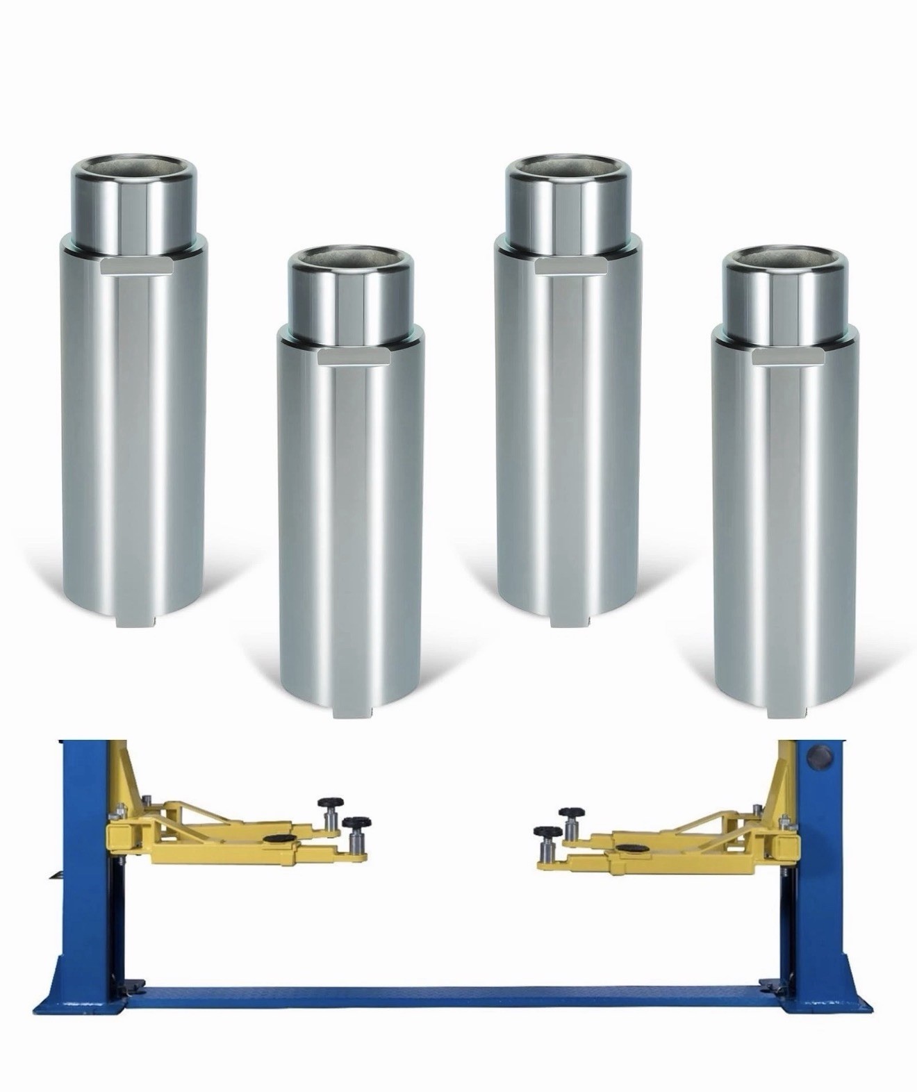 4Pcs 2 Post Lift Adapters Pin Stack Extensions 49MM ID 6in Tall for Car Truck