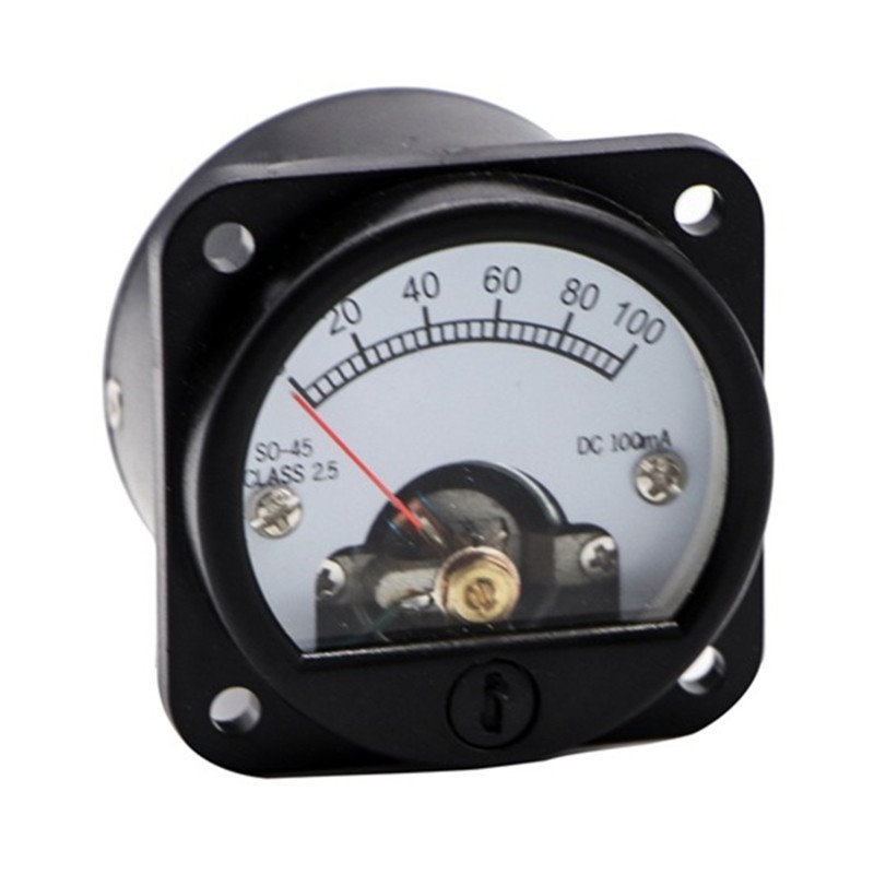 100mA Pointer Ammeter 45 Type DC100MA Analog Panel Meter for Sound test