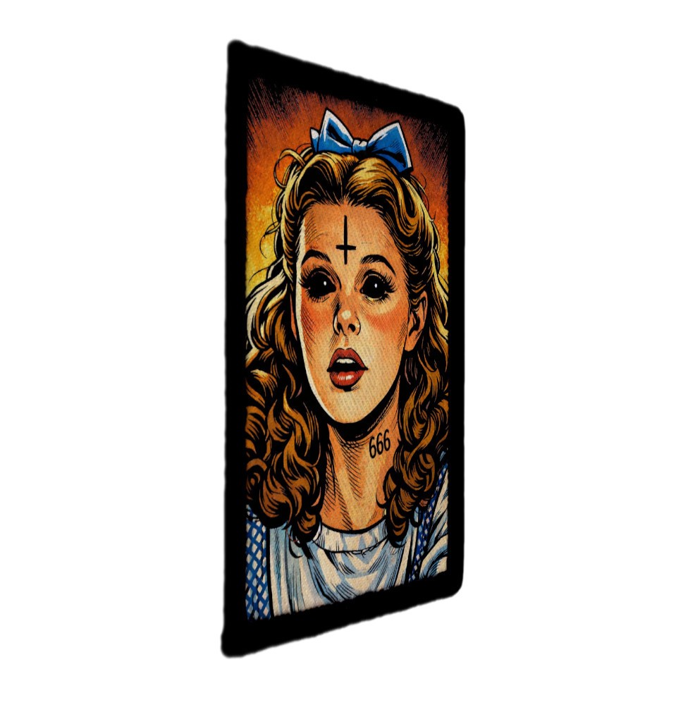 Hypnotic TV Set Retro Spirals Brainwash Patch Sew on [sub]