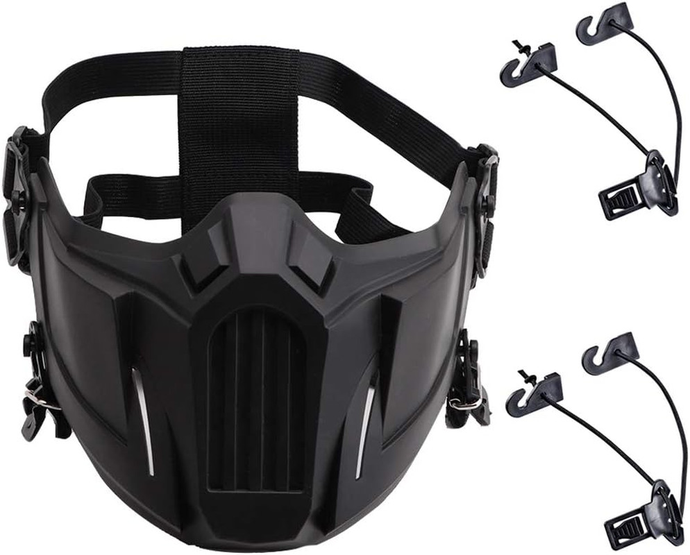 Airsoft Half Face Masks, Tactical Paintball Mask Protective Gear for CS BBS Hunt
