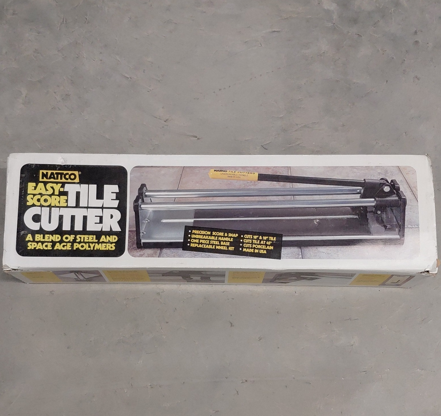 Natco Easy Score Manual Tile Cutter w/ Tungsten Carbide Wheel 1/4 in