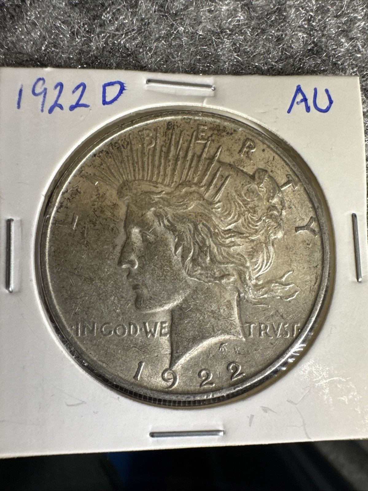 1922-D Peace Silver Dollar 90% US Silver Coin AU