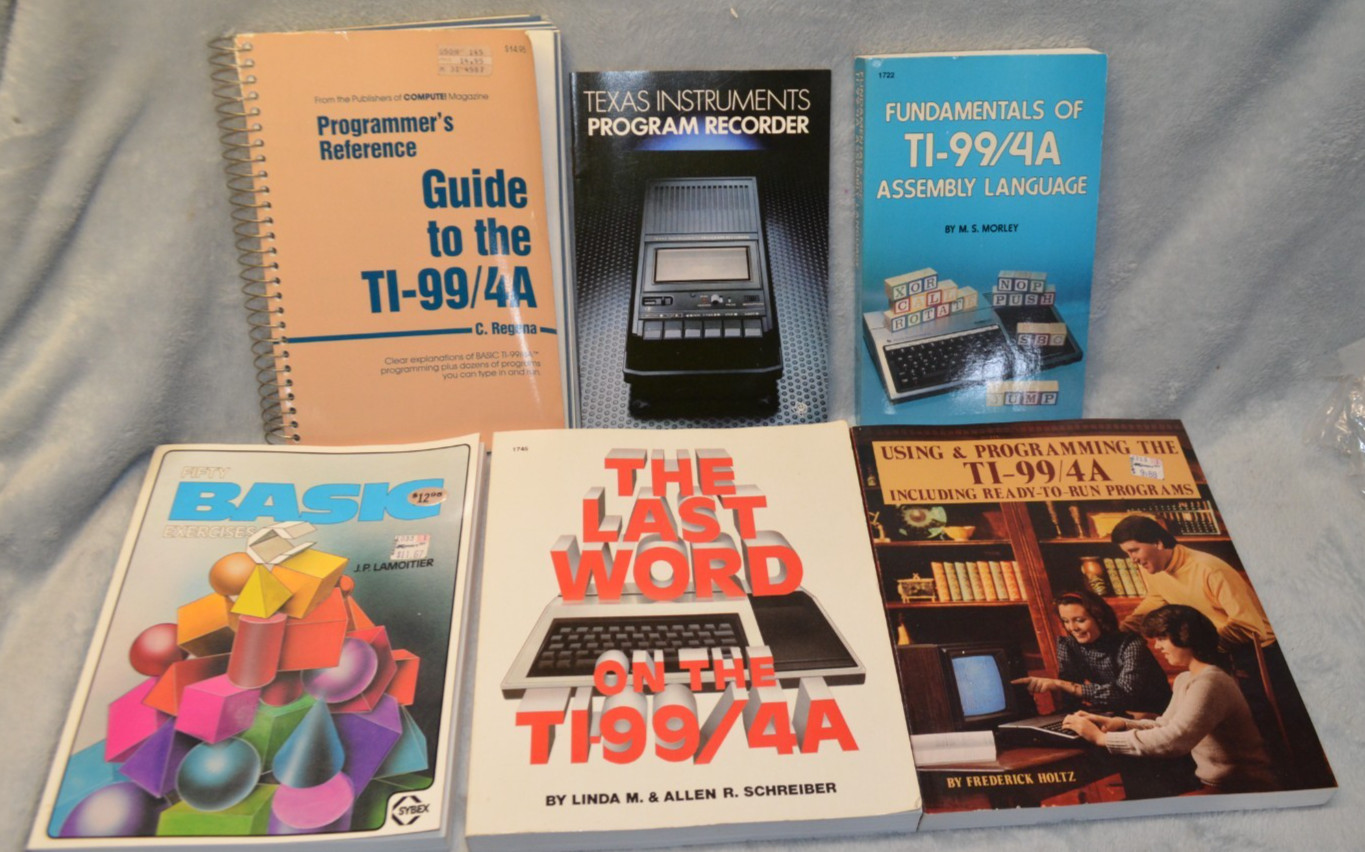 Texas Instruments TI-99/4A Home Computer With Lots Of Documentation