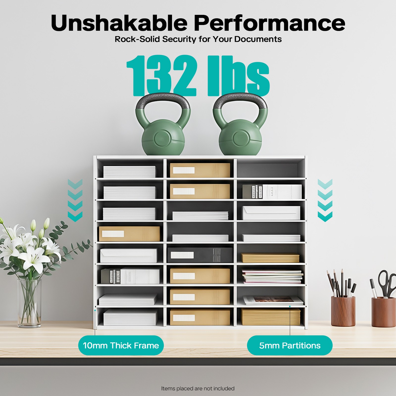 Classroom Mailbox - 24 Slots Literature Organizer, Construction Paper White