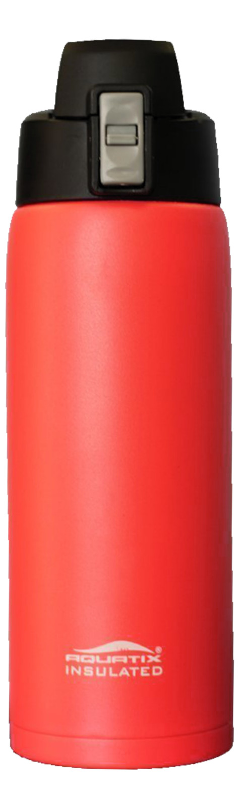 Aquatix Pop Orange Insulated FlipTop Sport Bottle 21oz Pure Stainless Steel