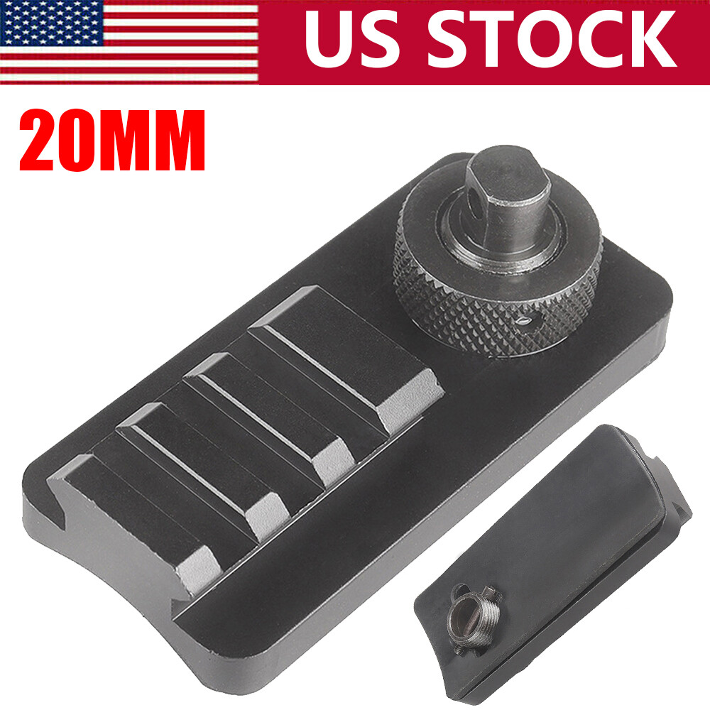 3 Slot Tactical Sling Swivel Stud Mount Adapter for 20mm Picatinny  Rail Base